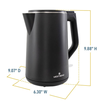 West Bend | Cordless Electric Kettle, 1.5 L, Black