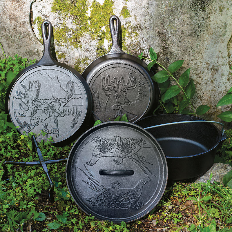 Lodge | 5 Piece Wildlife Series Cast Iron Cookware Set