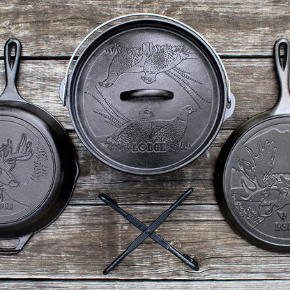 Lodge | 5 Piece Wildlife Series Cast Iron Cookware Set