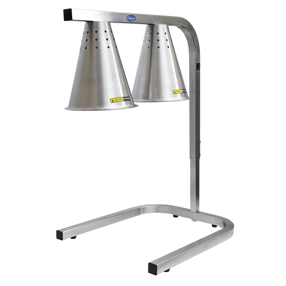 Globe | Chefmate Food Warming Lamp, Double, Aluminum, 500 W - ChefEquipment.com