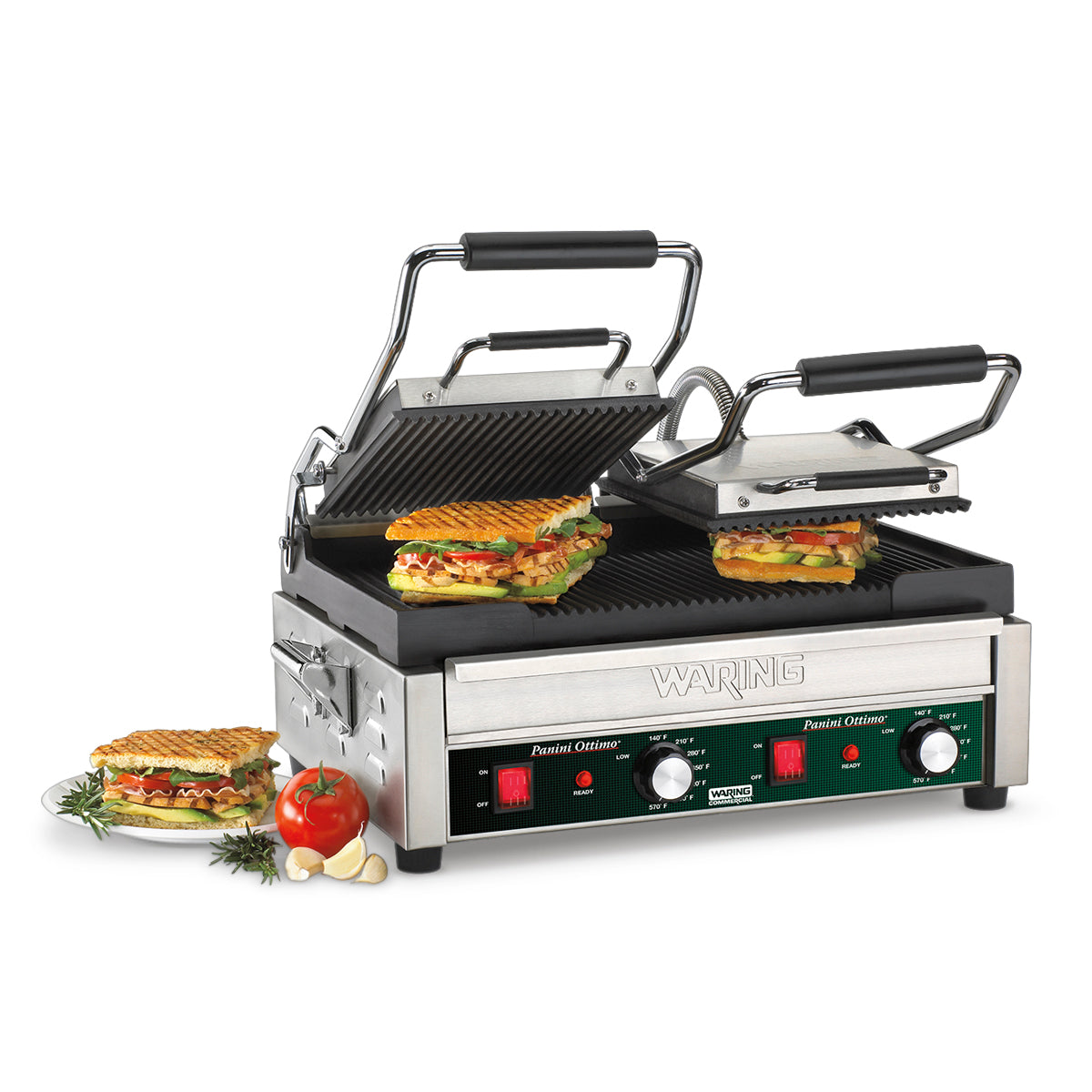 Waring | Double Italian-Style Panini Supremo Grill - 240v - ChefEquipment.com