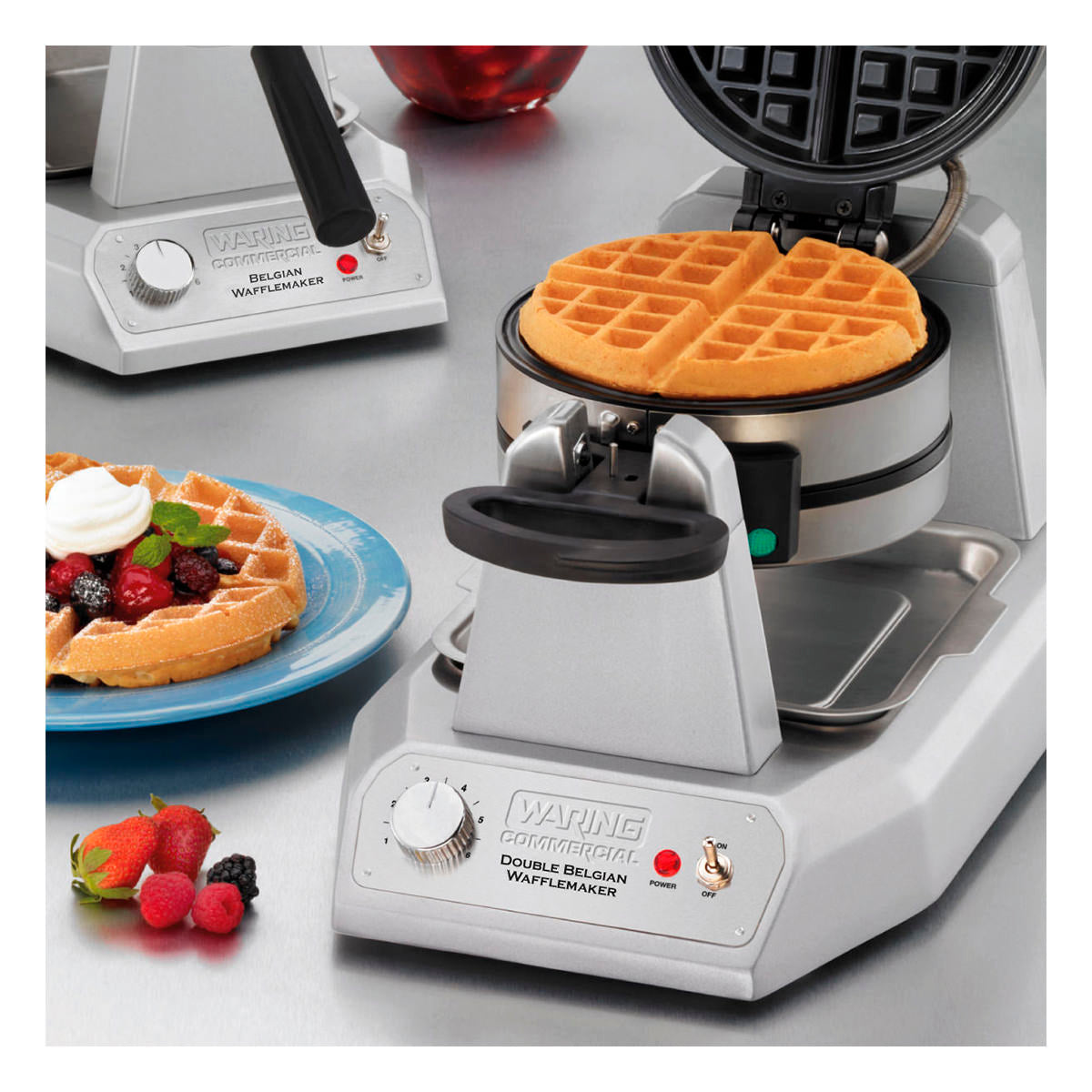 Waring | Double Vertical Belgian Waffle Maker - 1400W, 120v - ChefEquipment.com