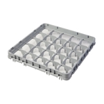 Cambro® Camrack® Glass Rack Extender, Soft Gray, 25-Compartment, 2" Deep - 25E1151