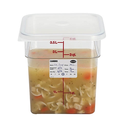 Cambro RFSCW12135 Camwear® Storage Container Round 12 Qt.