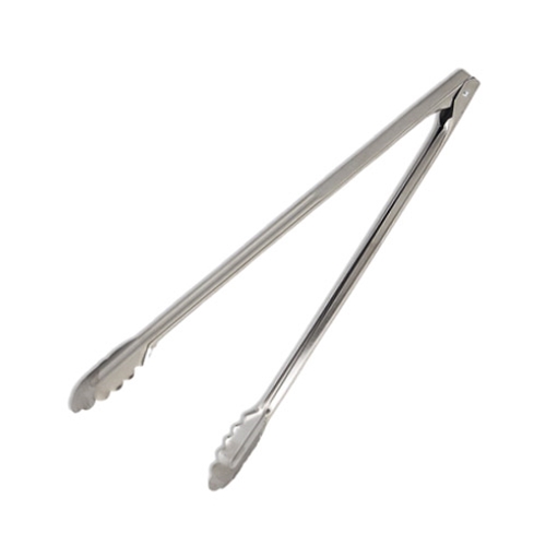 Browne® Stainless Steel Scalloped Utility Tongs, 12" - 4512