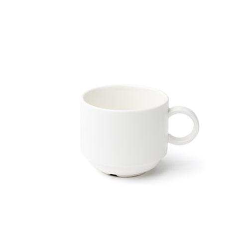 Browne® Foundation™ Porcelain Stackable Cup, White, 7.8 fl oz, 4.25" x 3.25" x 2.75" (3DZ) - 5630178