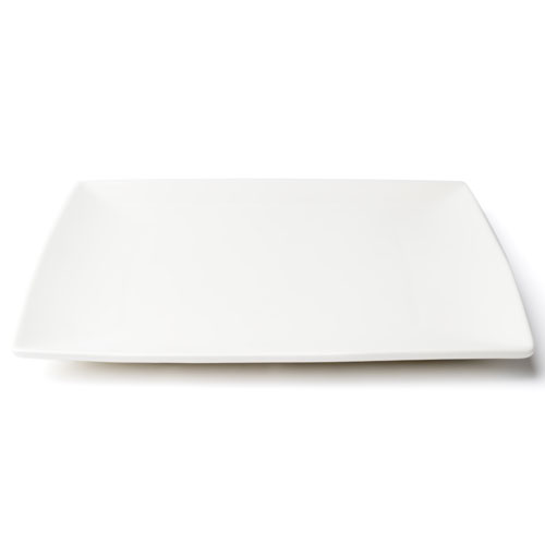 Browne® Foundation™ Porcelain Coupe Plate, Square, White, 10.25" - 5630191