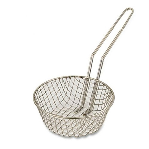 Browne® Nickel-plated Culinary Basket, 1/2" Coarse Mesh, 10" DIA x 4-3/4"H - 79734