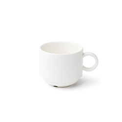 Browne® Foundation™ Porcelain Stackable Cup, White, 7.8 fl oz, 4.25" x 3.25" x 2.75" (3DZ) - 5630178