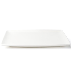 Browne® Foundation™ Porcelain Coupe Plate, Rectangular, White, 12.25" x 8" - 5630188