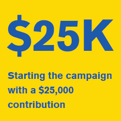 Starting campaign with $25K contribution