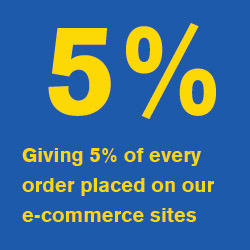 5% of all e-commerce sales being donated